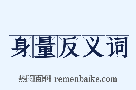 身量反义词是什么意思的图片